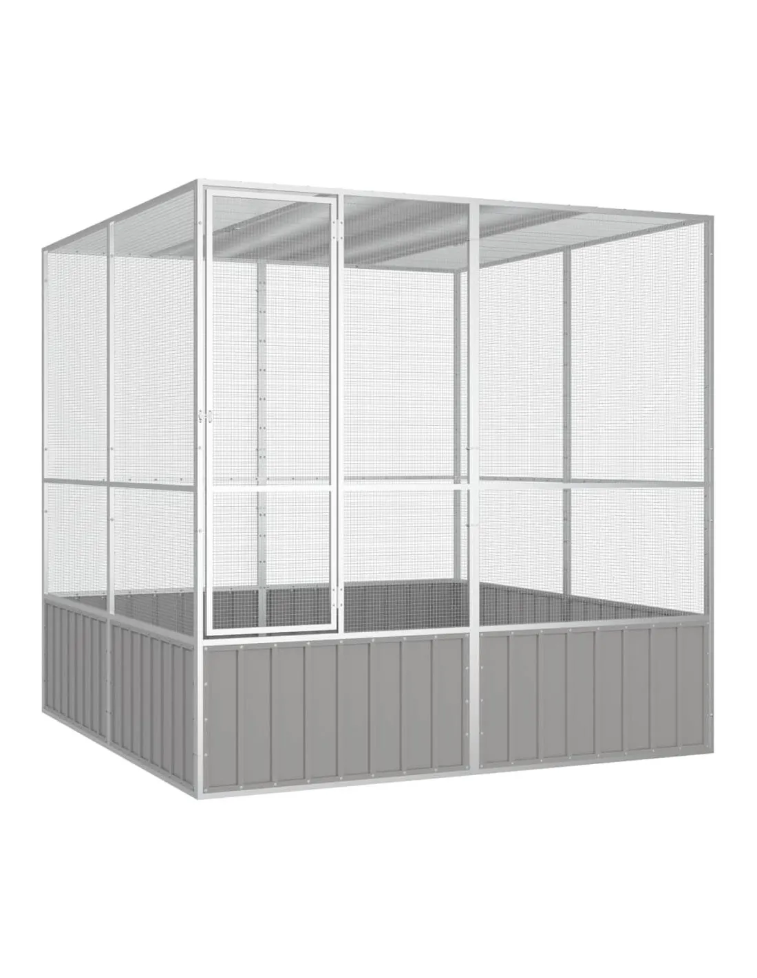 Volière de jardin en acier galvanisé 2,13x2,17x2,11m Volière métal
