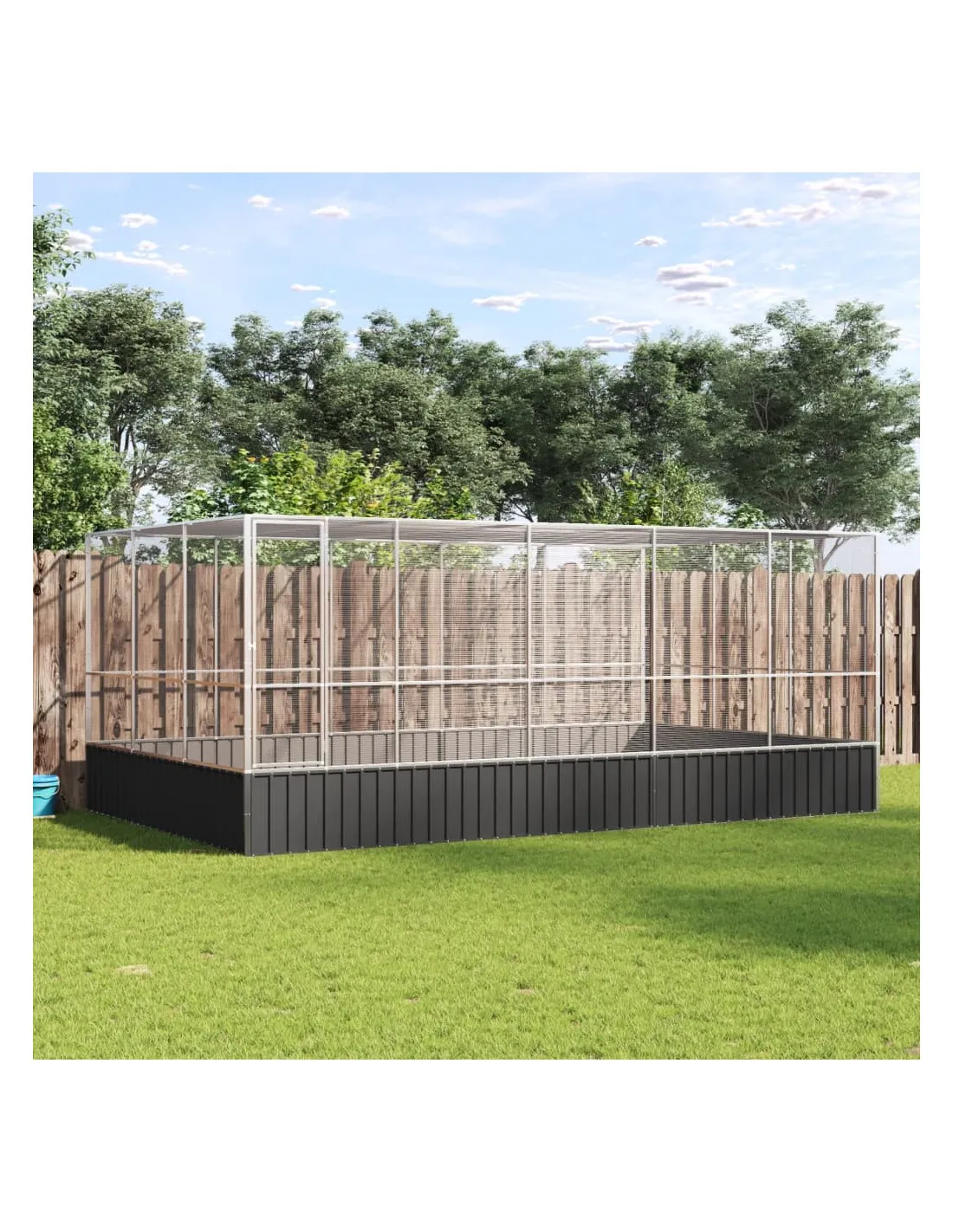 Volière de Jardin en Acier Galvanisé 5,18x3,07x2,12m Volière Métal