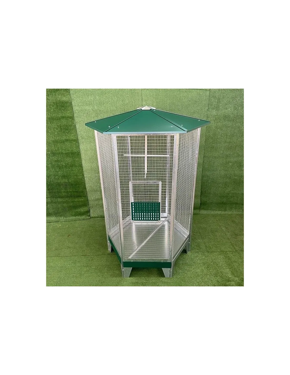 Volière hexagonales XXL Galvanisé pour perruche ondulée inséparable canari Volière extérieure solide