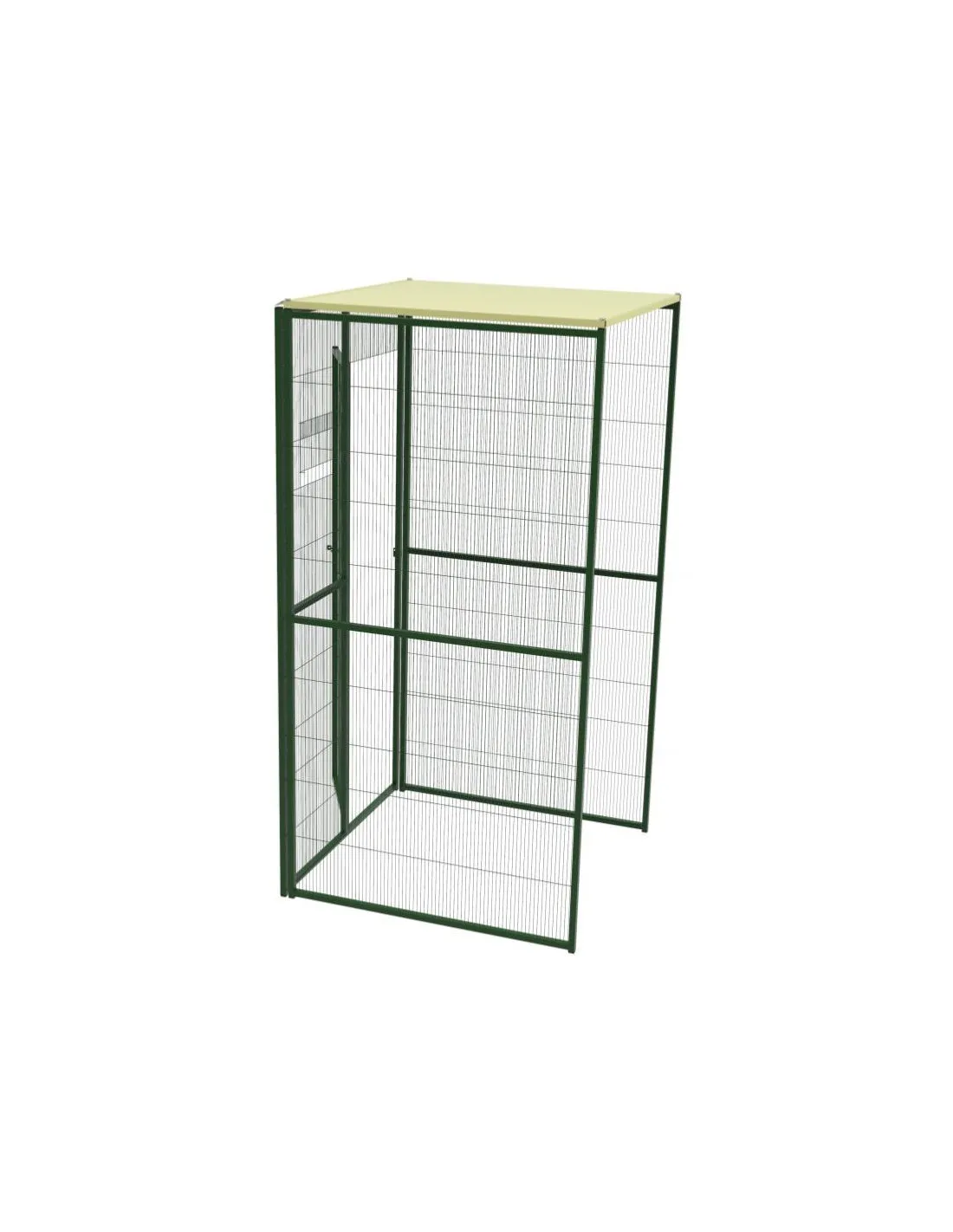 Volière jardin 1x1x2 m à adossé ou création de SAS volière extérieure maille soudée robuste