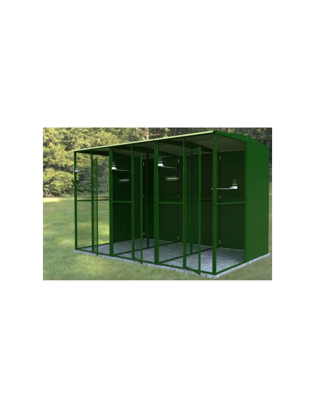 Volière jardin 3x2x2 m séparé en trois volière extérieure maille soudée robuste