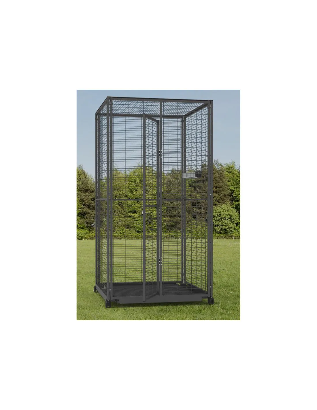 Volière mobile 1x1x2 m pour perroquet volière extérieure maille soudée robuste