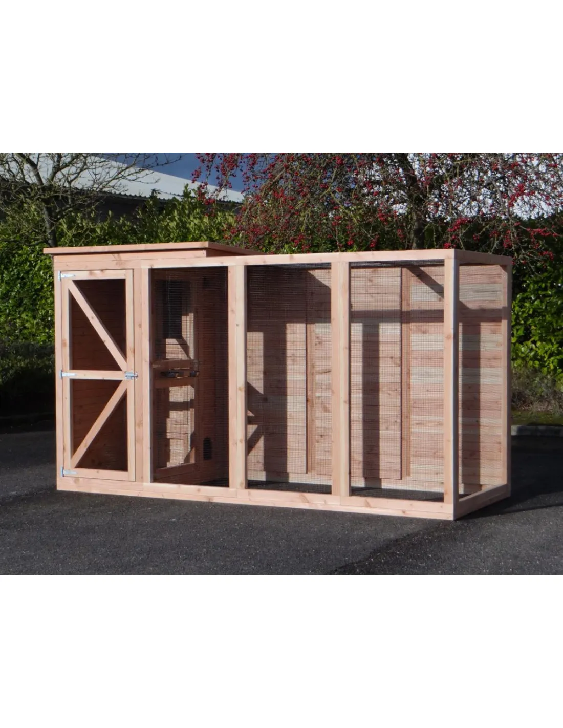 Volière panoramique en douglas volière de jardin de qualité