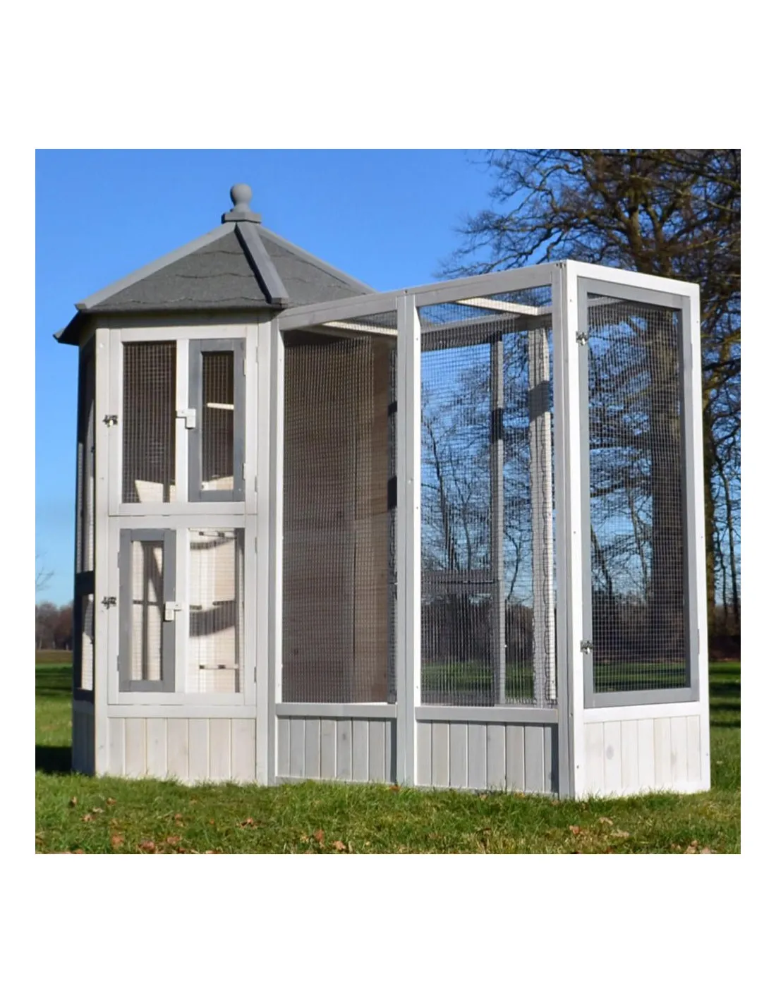 Volière Somptueuse volière extérieure de jardin volière en massif de pin