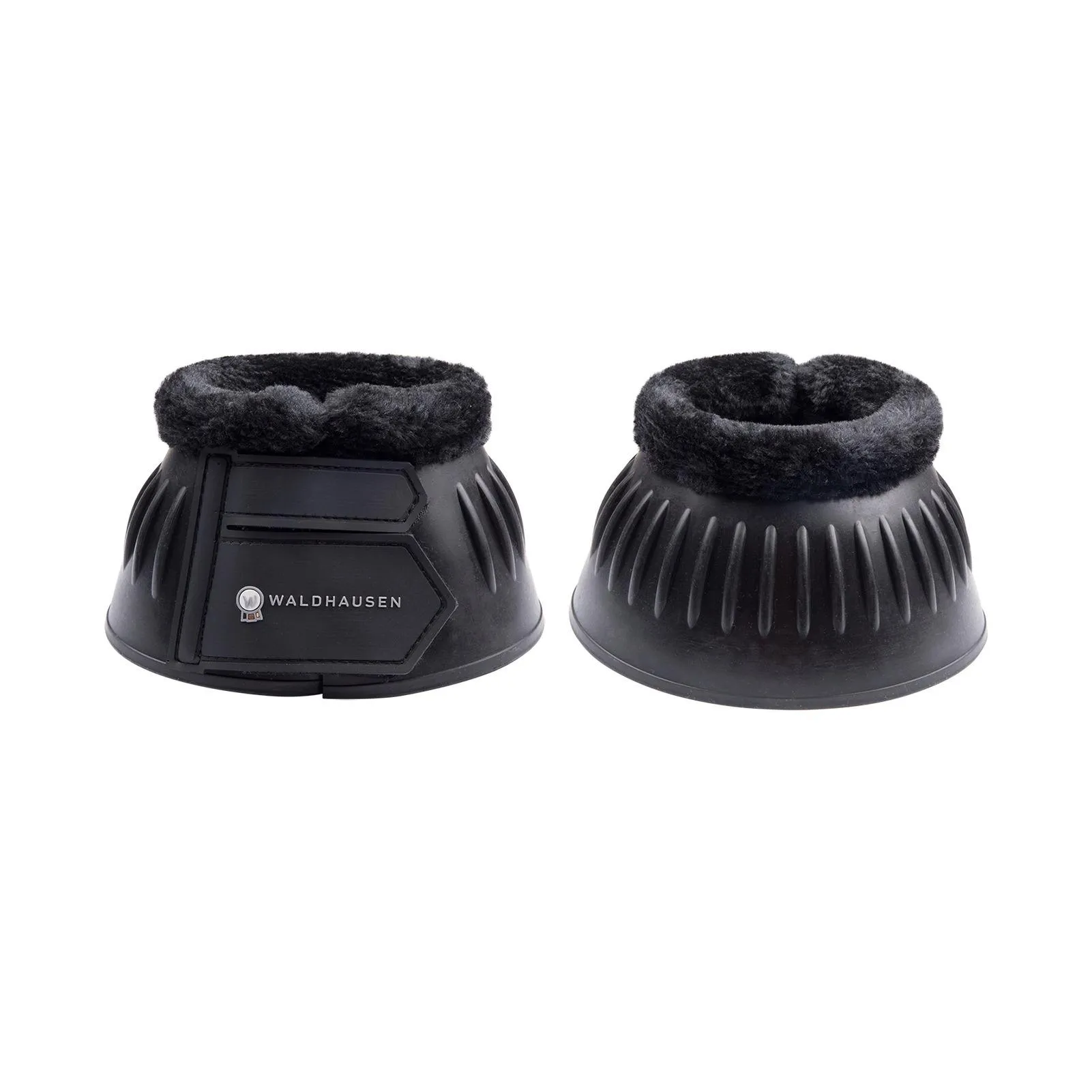 Cloches pour cheval en caoutchouc et fourrure synthétique (x2)