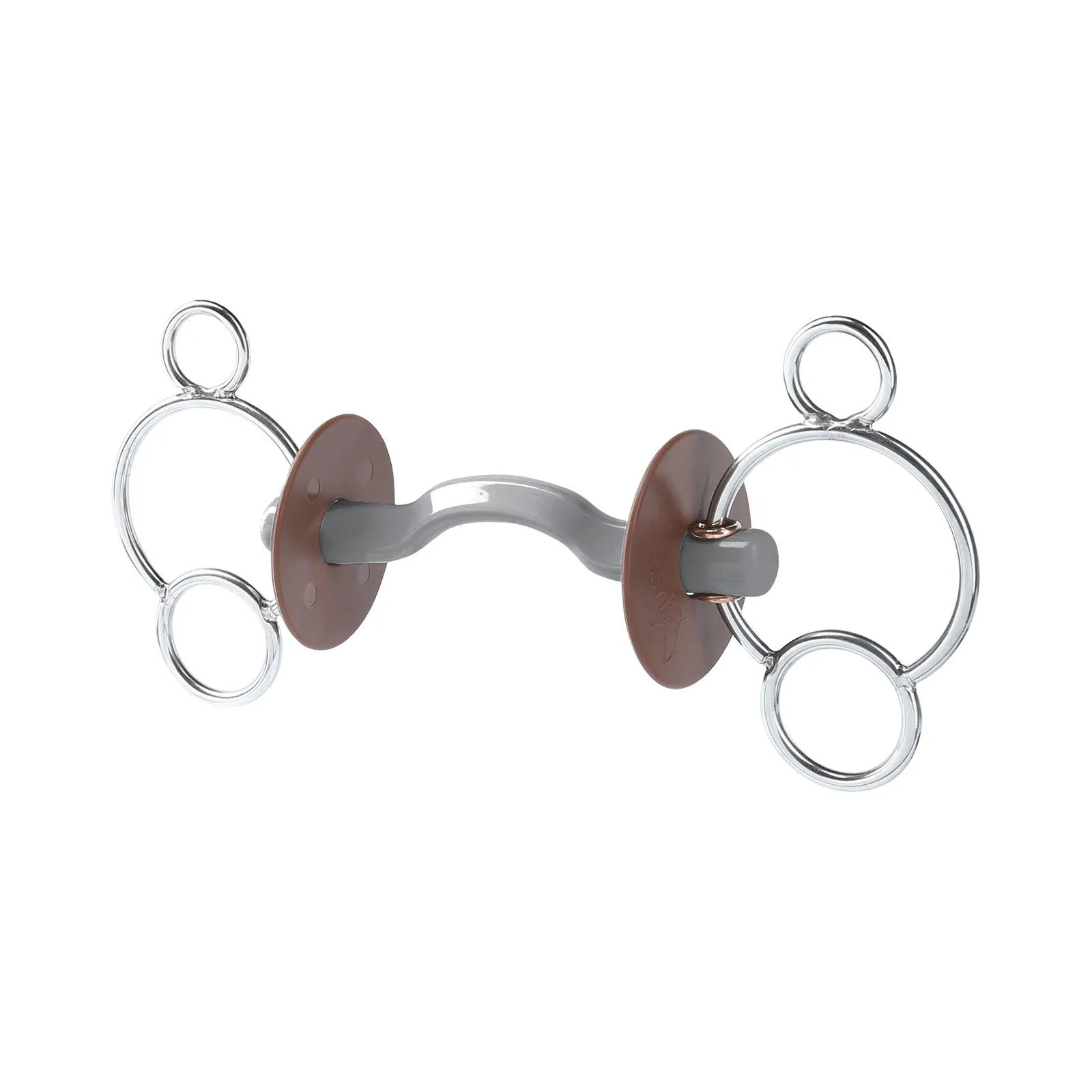 Mors 3 ou 4 anneaux pour cheval avec passage de langue, doux Konnex