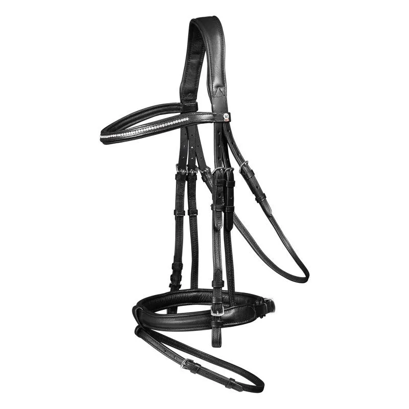 Bridon équitation muserolle combinée X-Line Supersoft Glam