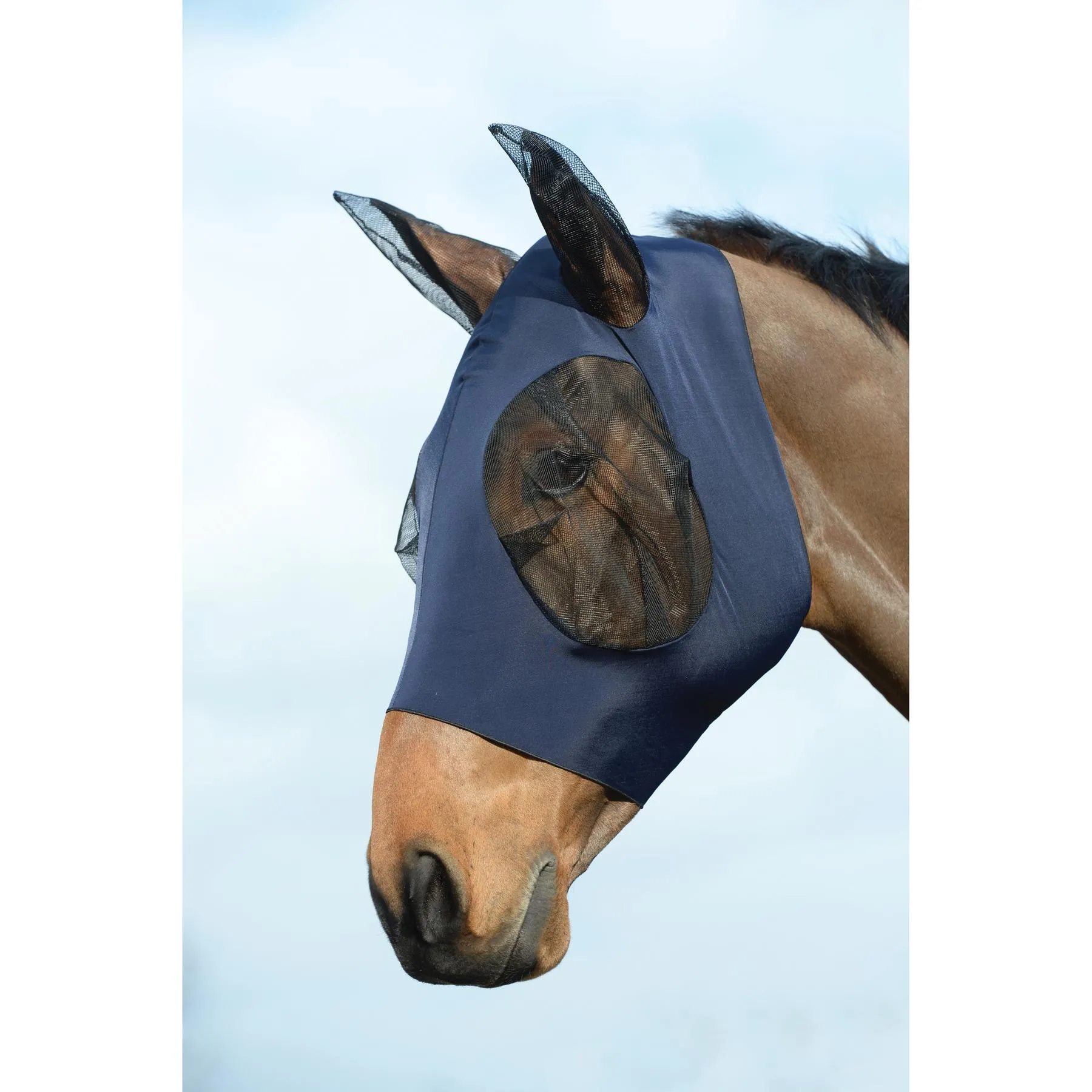 Masque anti-mouches extensible des yeux et oreilles pour cheval Bug