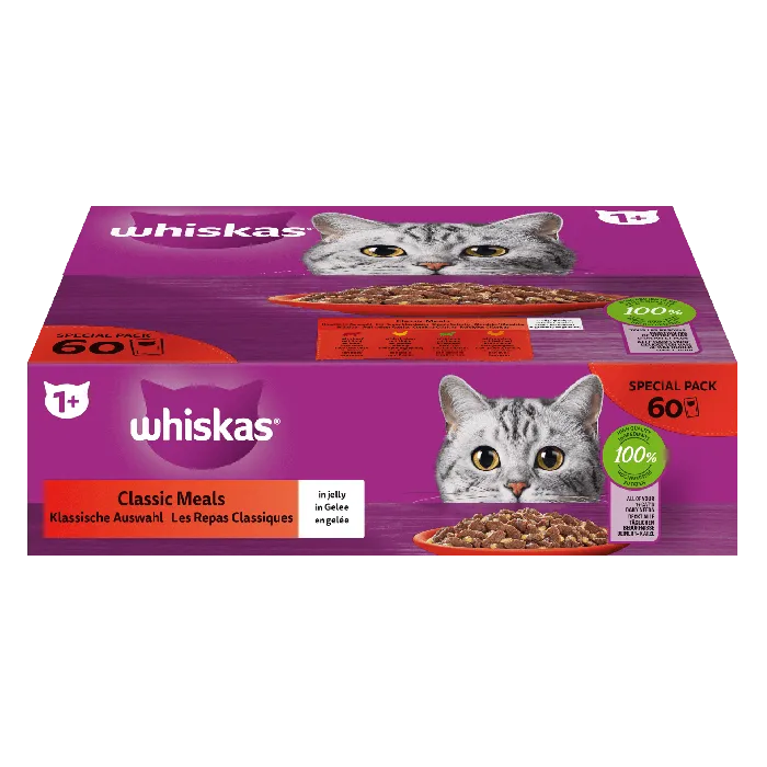 Whiskas Classic Meals Nourriture Humide Pour Chat 60x85g