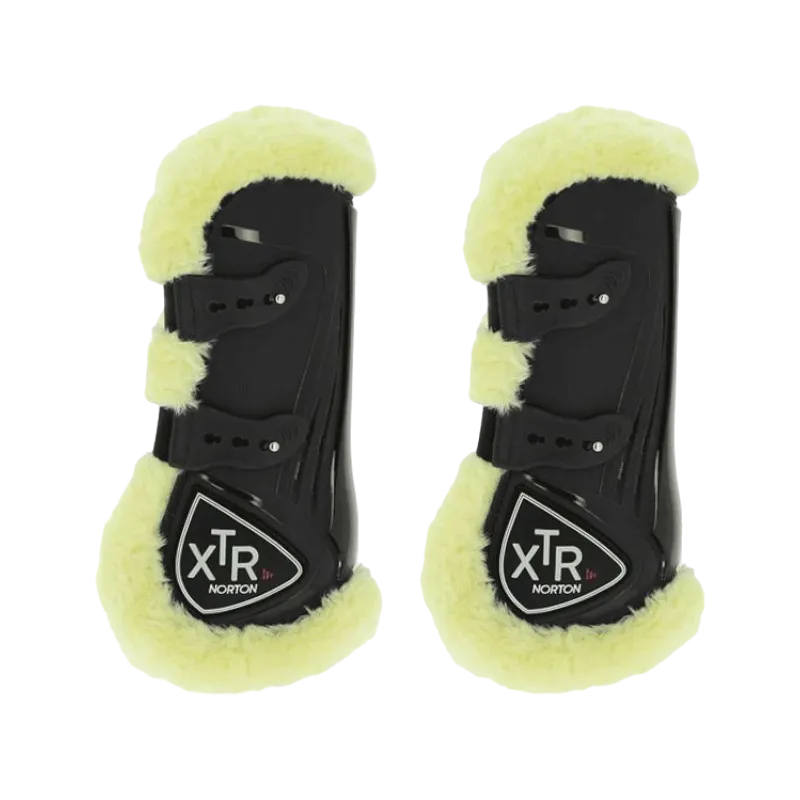 Norton - Guêtres cheval XTR à boutons mouton noir x2