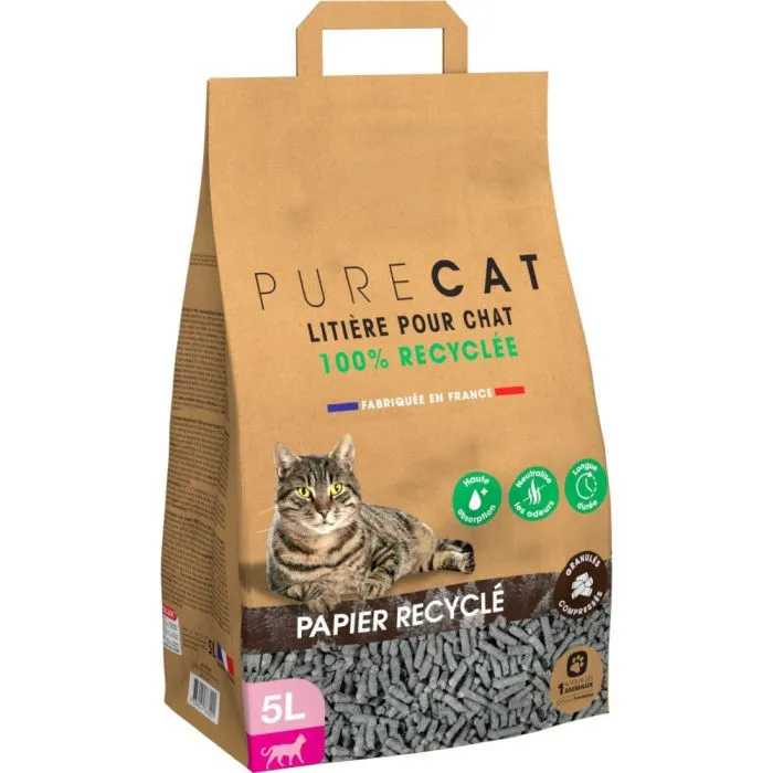 Zolux Litière Purecat 100% Papier Recyclé 5l